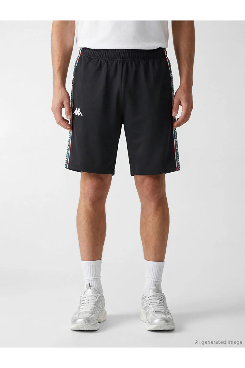 LC Waikiki Erkek Kappa Baskılı Spor Şort S6NB07B8 - Siyah