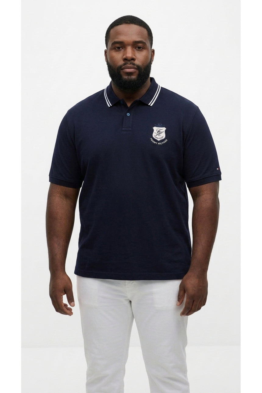 Tommy Hilfiger MW0MW44090 Erkek Büyük Beden Polo T-Shirt - Koyu Lacivert