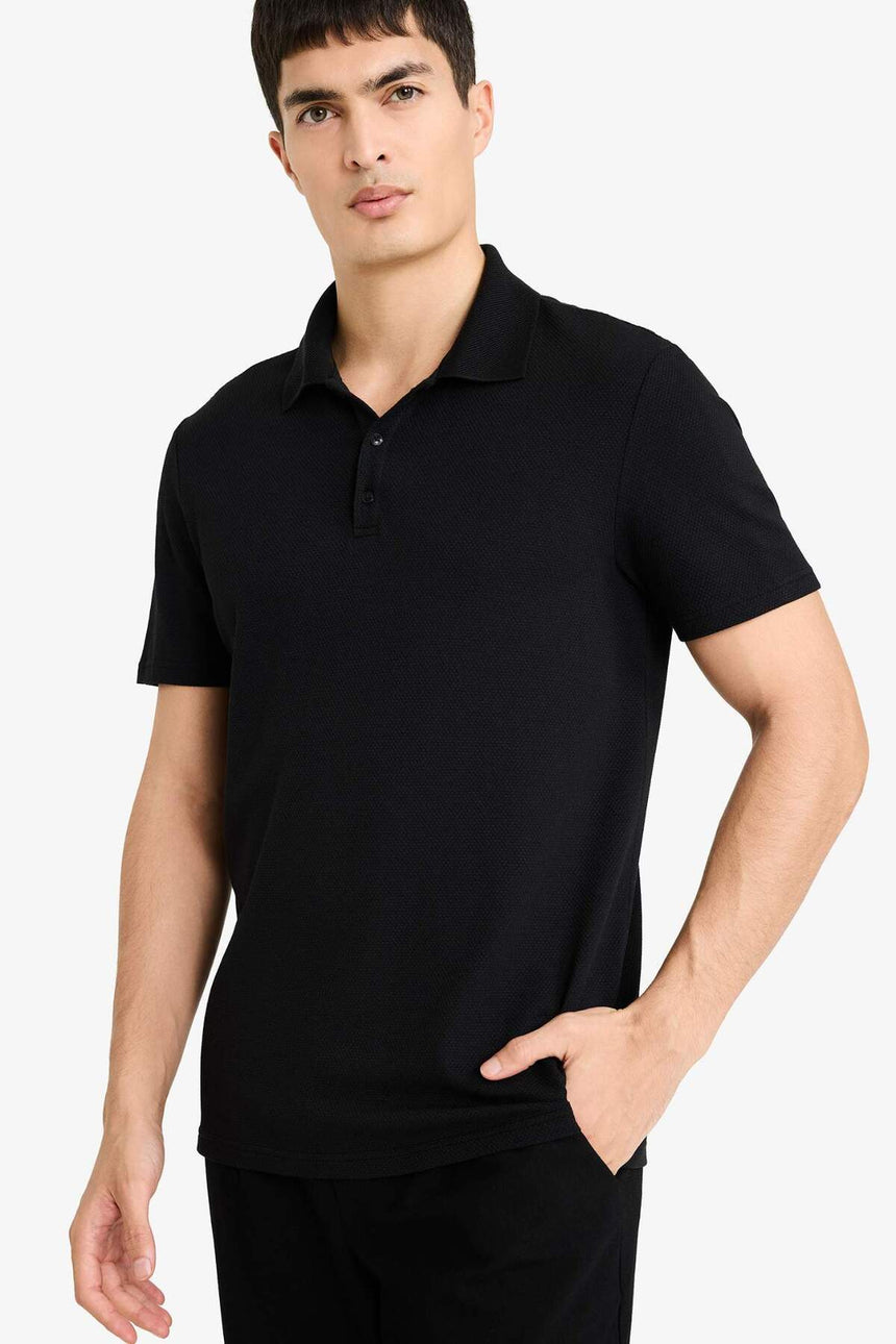 DeFacto M6609AZ Erkek Polo Yaka T-Shirt - Siyah