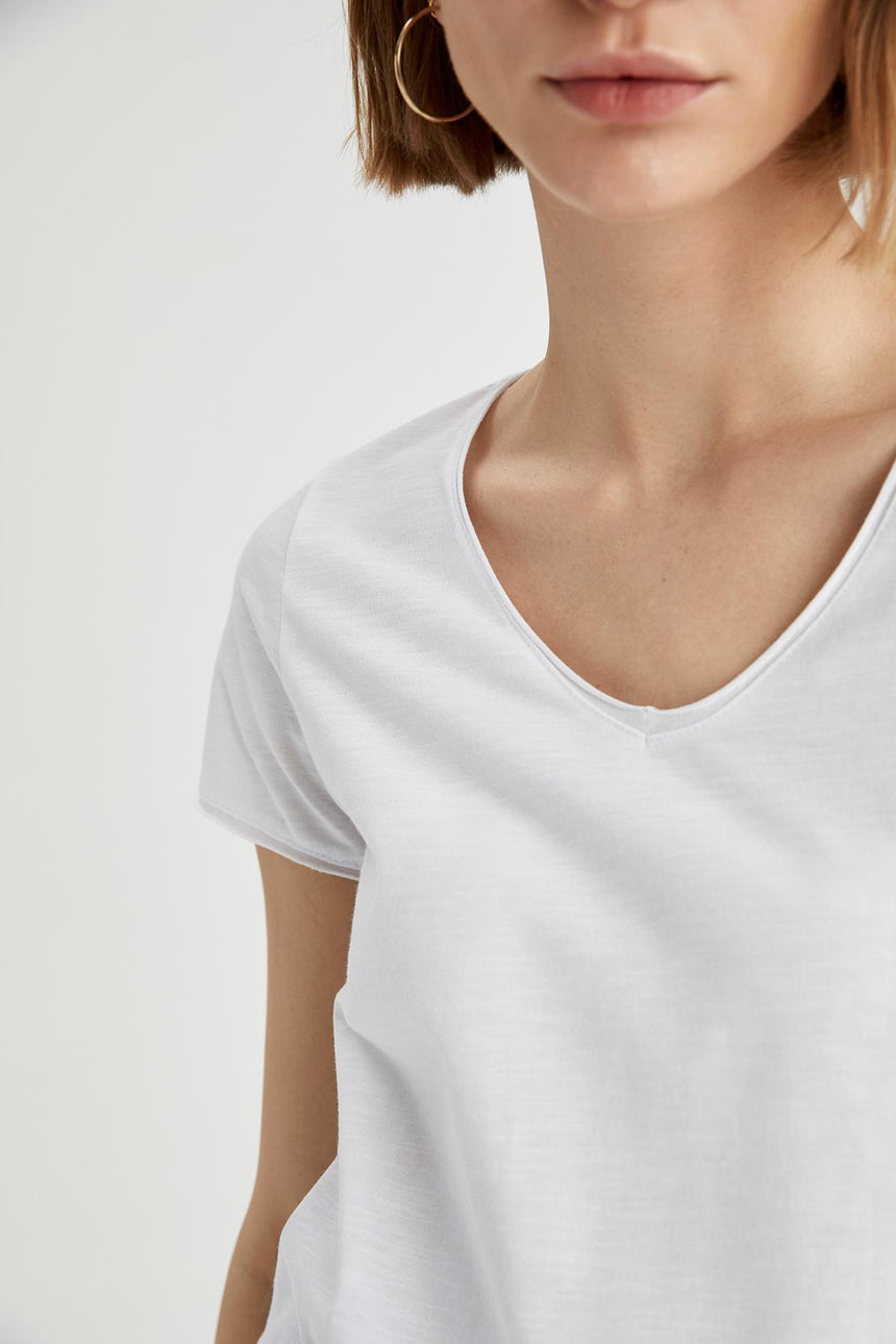DeFacto K1507AZ Kadın T-Shirt - Beyaz