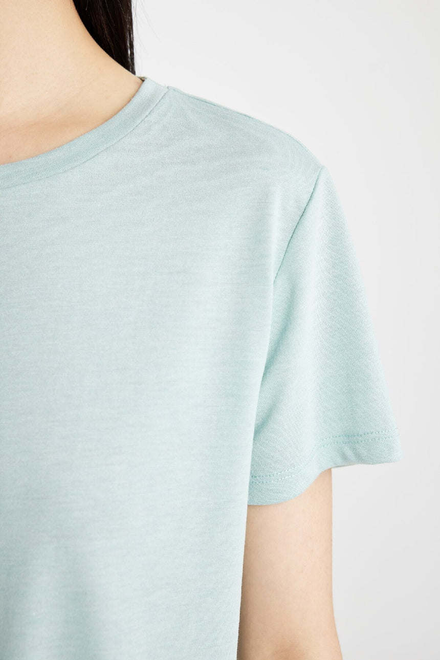 Defacto Kadın Short Sleeve T-Shirt W7299Az - Vizyon