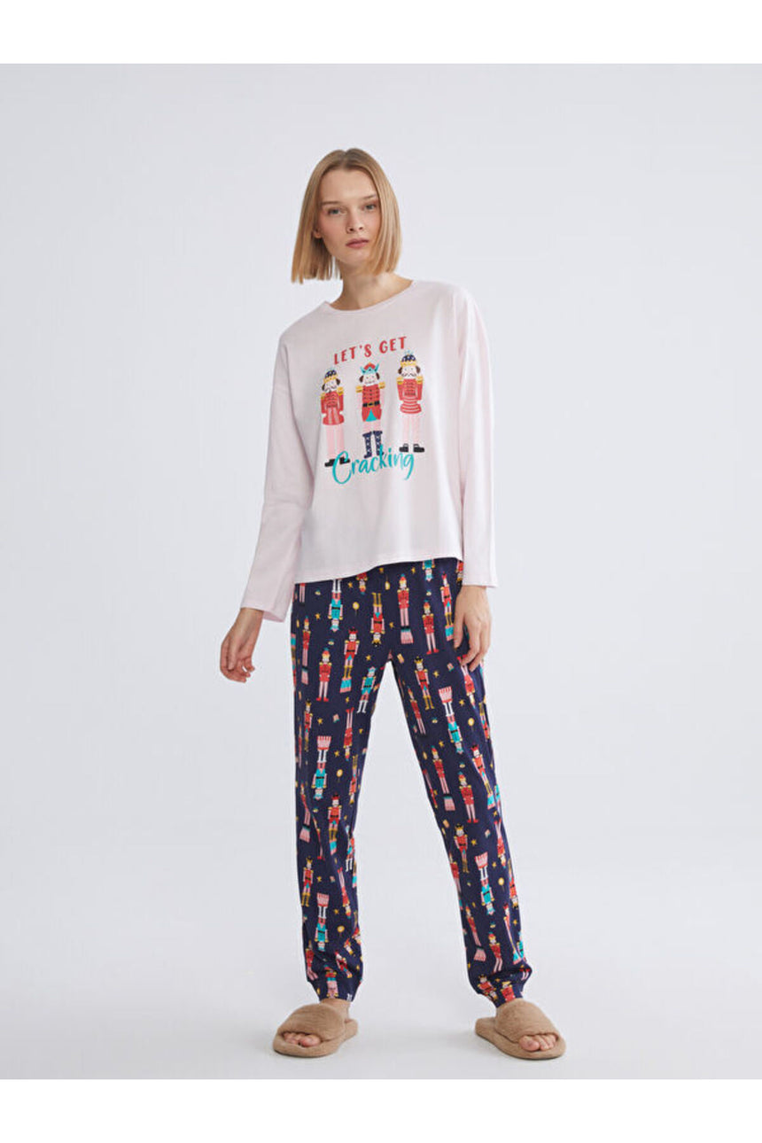 LC Waikiki Kadın Pijama Takımı W5DR02B8 - Koyu Lacivert