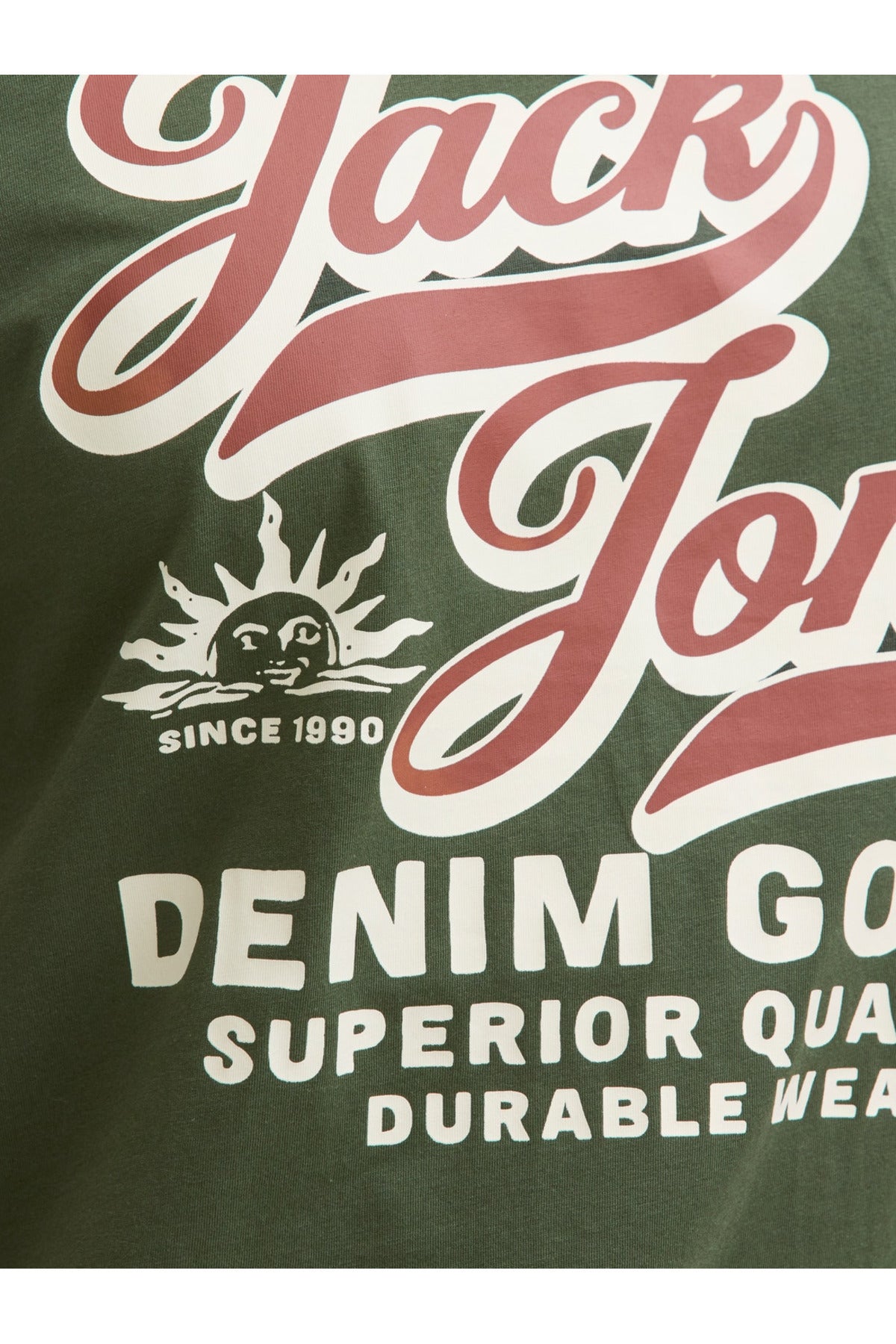 Jack & Jones Logo Erkek Büyük Beden T-Shirt 12284905 - Koyu Yeşil