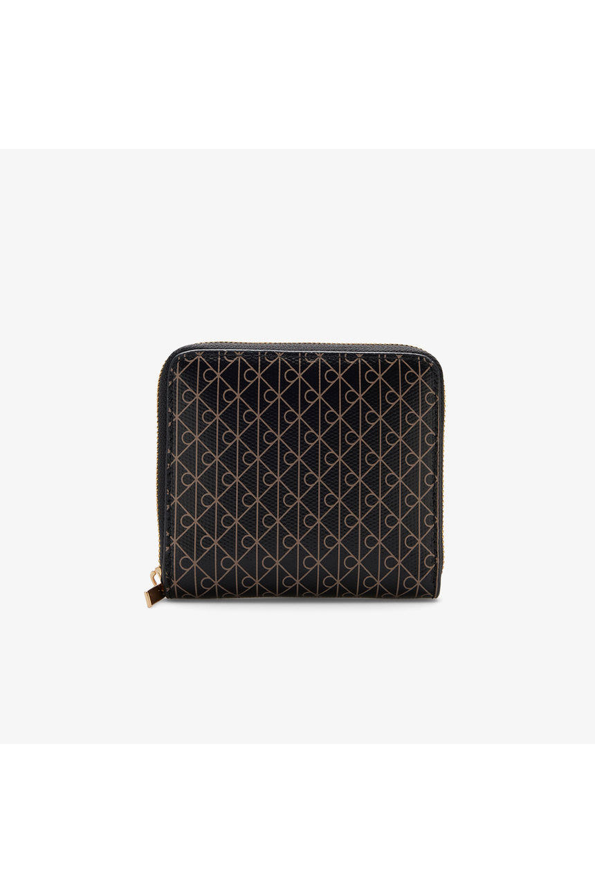 Calvin Klein Kadın EMBLEM AOP SQUARE ZIP AROUND LV04F1089G - Siyah