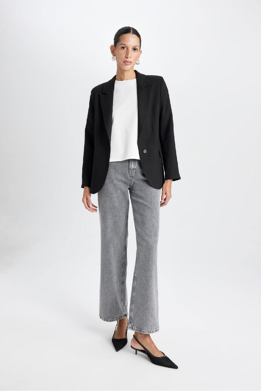 Defacto Kadın Blazer B0490AX - Siyah