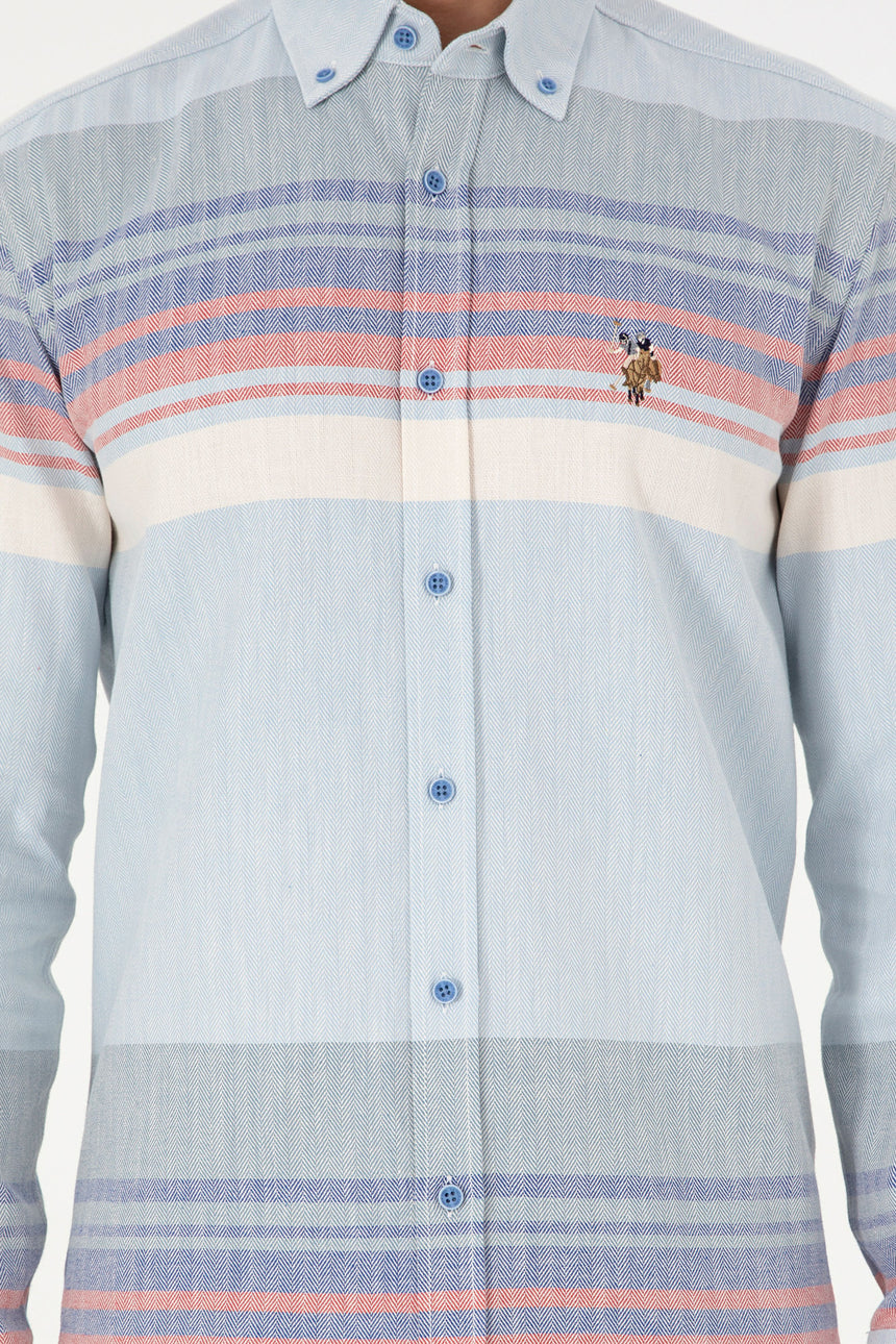 US POLO ASSN ERKEK DOKUMA GÖMLEK 1949748 - Koyu Mavi