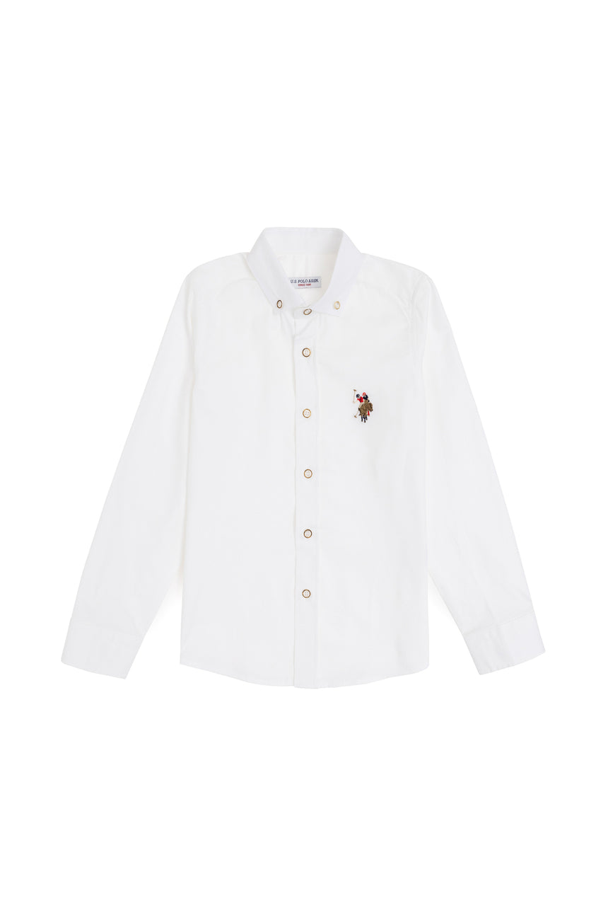 US POLO ASSN ERKEK COCUK DOKUMA GÖMLEK 1840451 - Kırmızı
