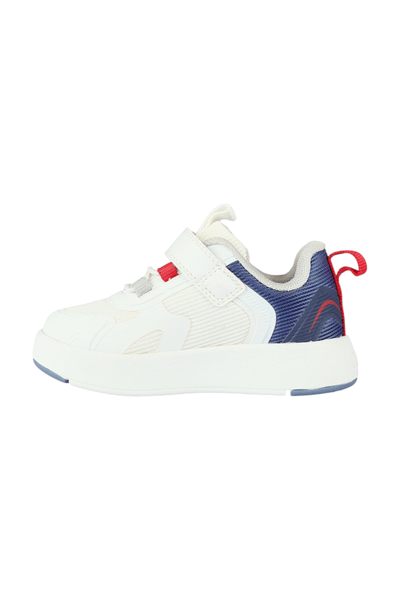 Sporline Vicco beyaz ve lacivert renkli, cırt cırtlı, tekstil çocuk sneaker ayakkabı