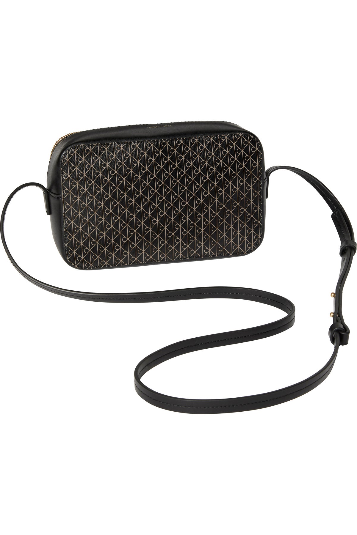 Calvin Klein Emblem AOP Elongated Camera Bag Kadın Omuz Çantası LV04F3268G - Siyah