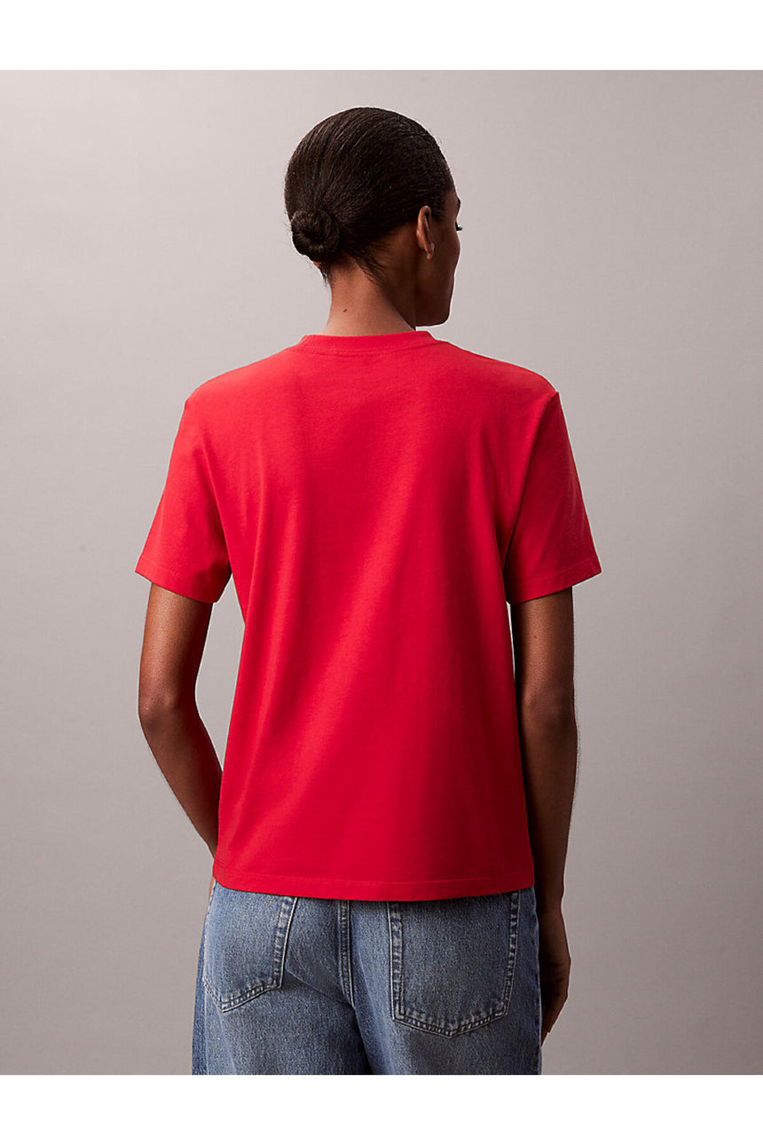 Calvin Klein Kadın SS SEQUIN CK GRAPHIC TEE LV044E215G - Kırmızı