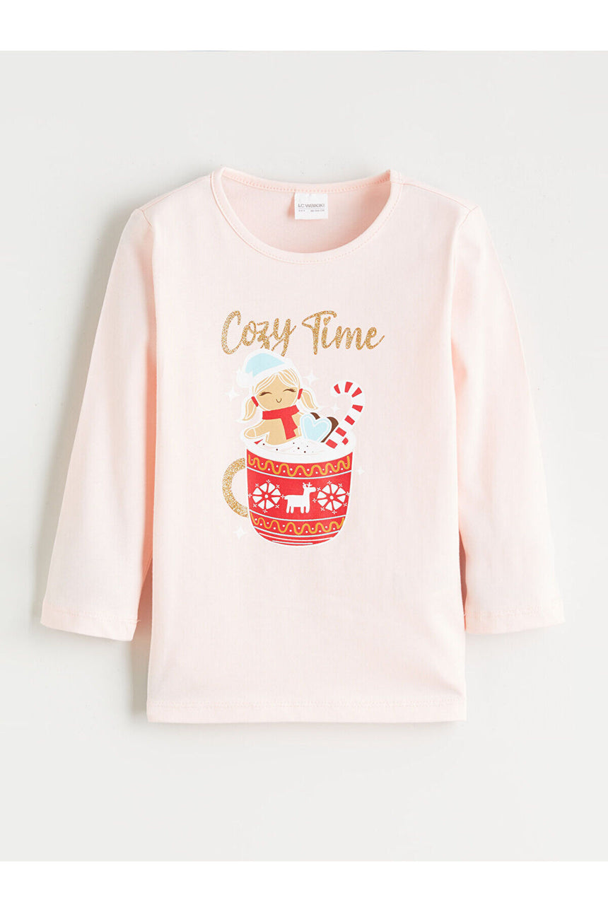 LC Waikiki Çocuk Pijama Takımı W5DN25D1 - Pembe