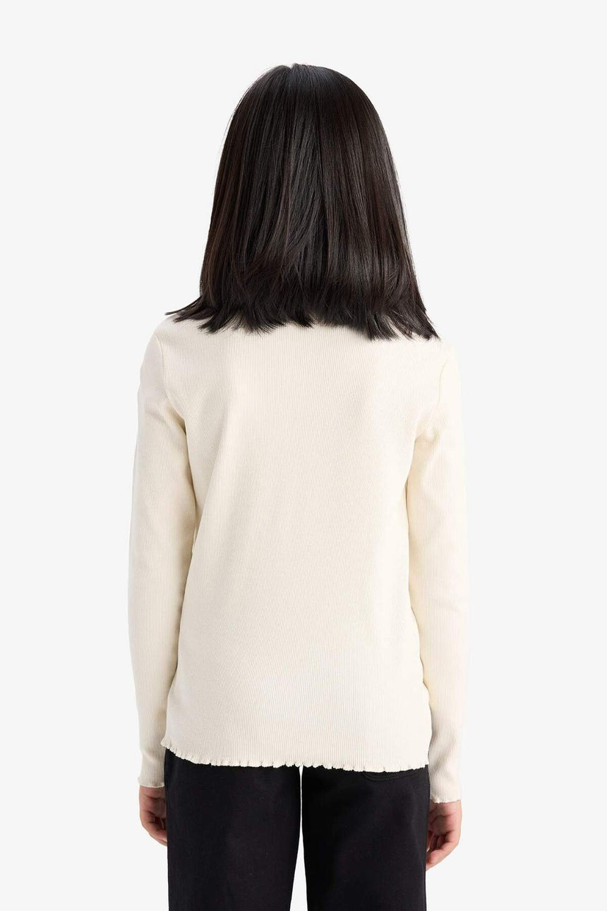 Defacto Çocuk Long Sleeve T-Shirt B7452A8 - Ekru