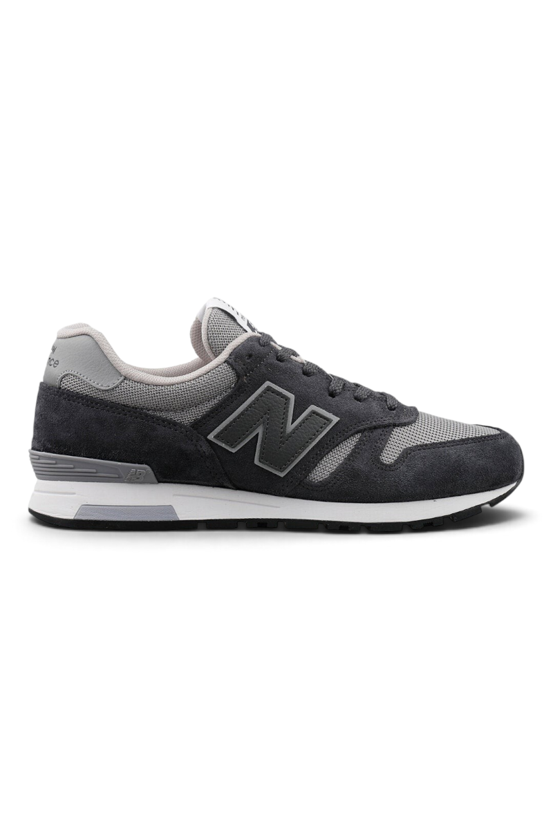 Sporline New Balance 565 antrasit süet ve file detaylı erkek günlük spor ayakkabı yan görünüm