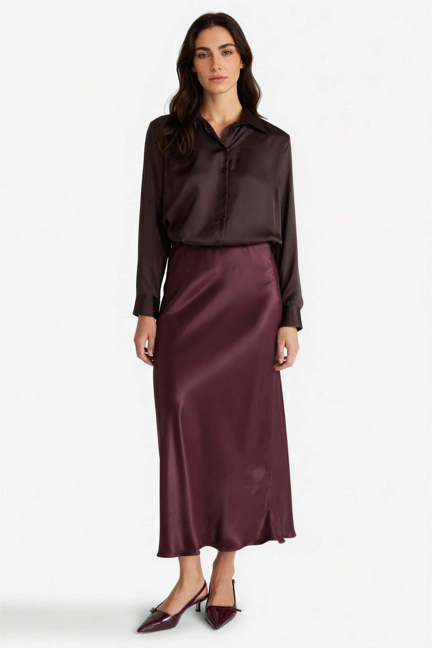 Defacto Kadın Woven Skirt B1867Ax - Bordo