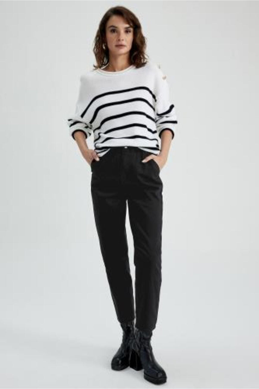 DeFacto Kadın Wide Leg Pantolon S2790AZ - Siyah