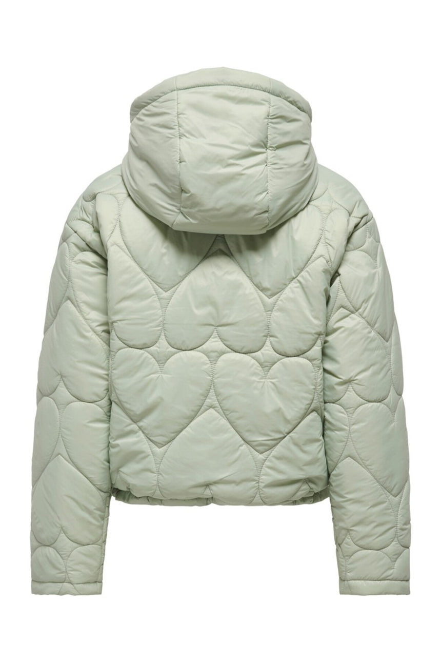 JACK JONES 15373691 ONLTAHIA LW HEART HOOD JACKET CC OTW - Gri