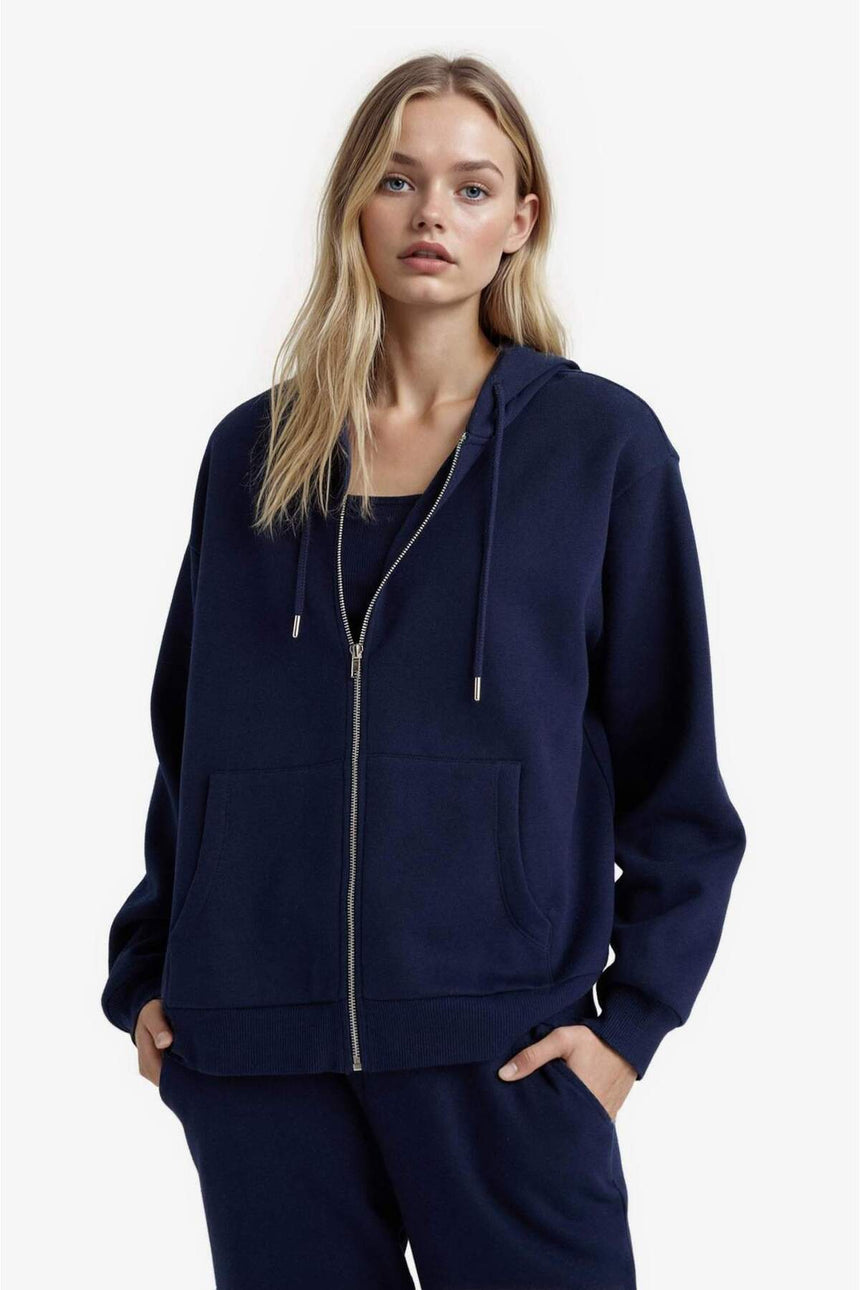 DeFacto Kadın Sweatshirt C1809AX - Koyu Lacivert