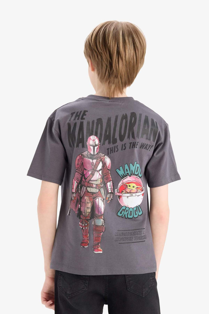 DeFacto D9572A8 Çocuk T-Shirt - Antrasit