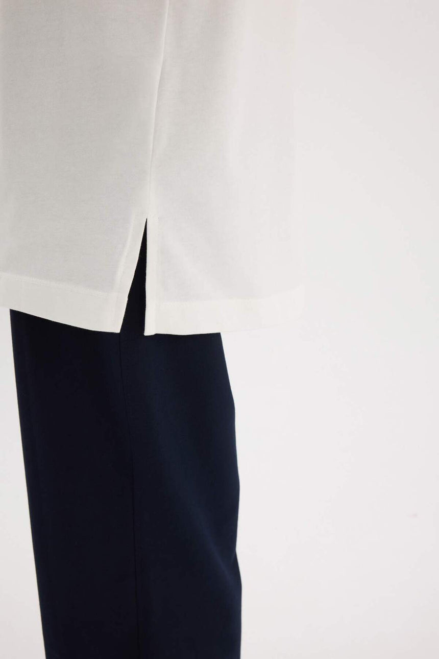 Defacto Kadın Short Sleeve Tunic A8351Ax - Ekru