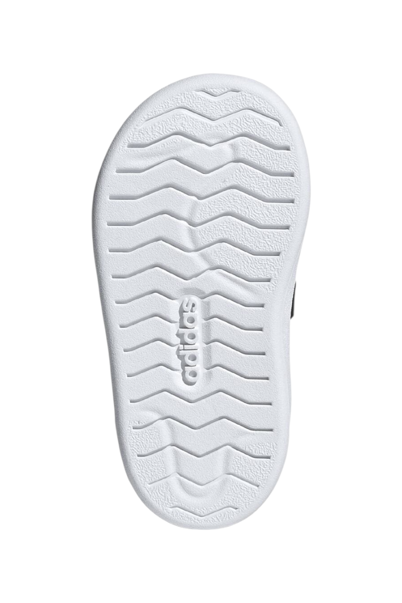 Sporline adidas Streettalk EL unisex sneaker modelinin beyaz renkli, dalgalı desenli ve adidas logolu alt tabanı