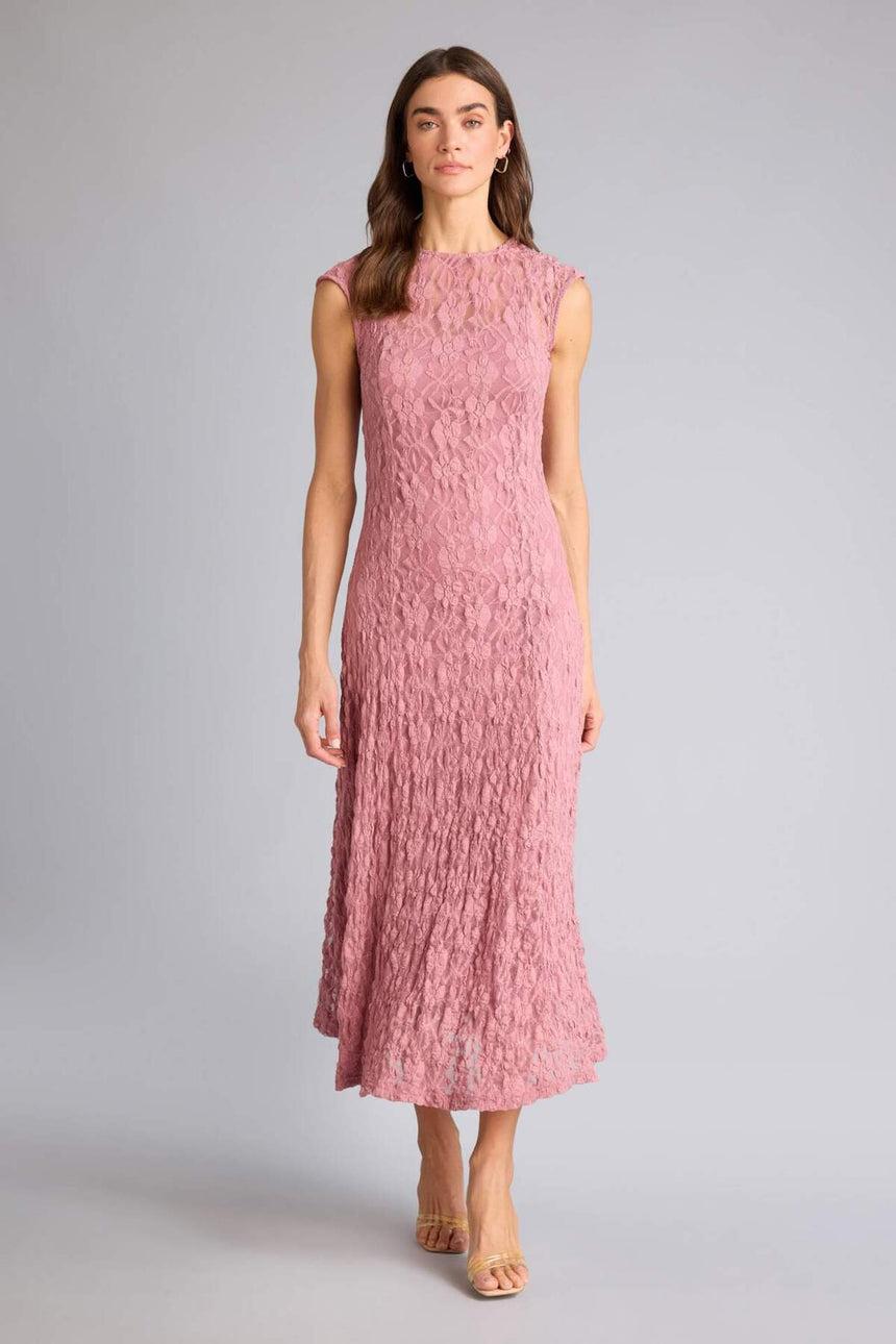 Defacto Kadın Short Sleeve Knitted Dress F8114AX - Gül Kurusu