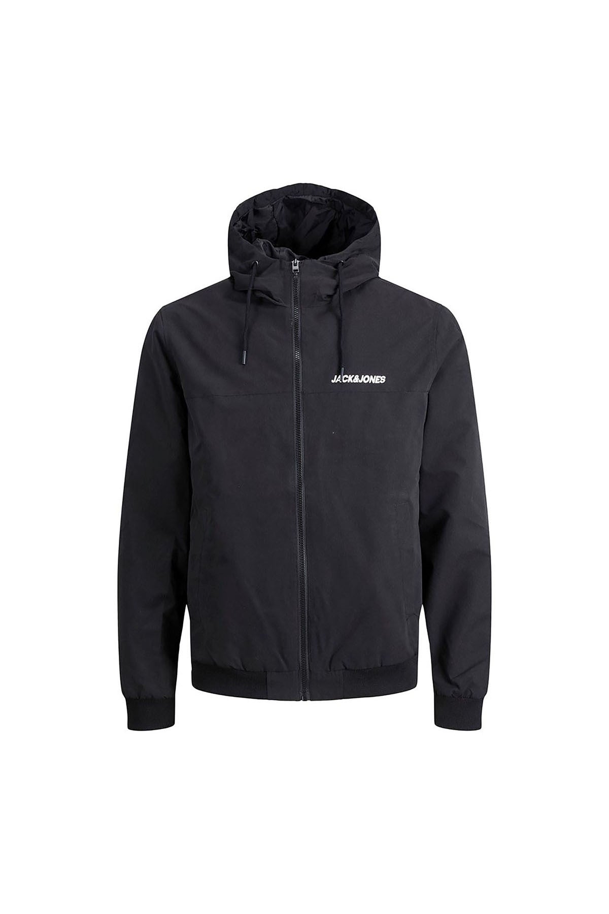 Jack & Jones Rush Erkek Kapüşonlu Bomber Mont 12200208 - Siyah