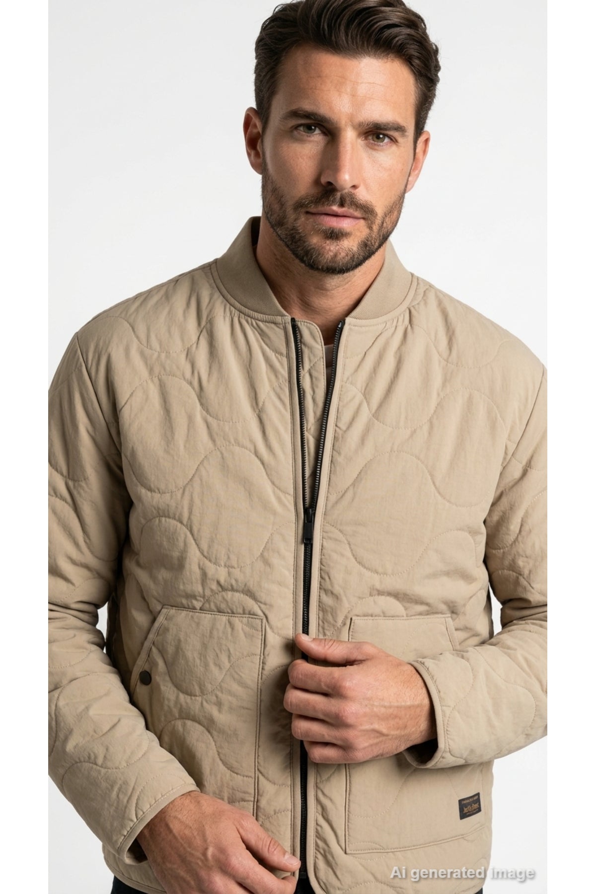 Jack & Jones Axel Erkek Kapitone Mont 12298748 - Kahverengi