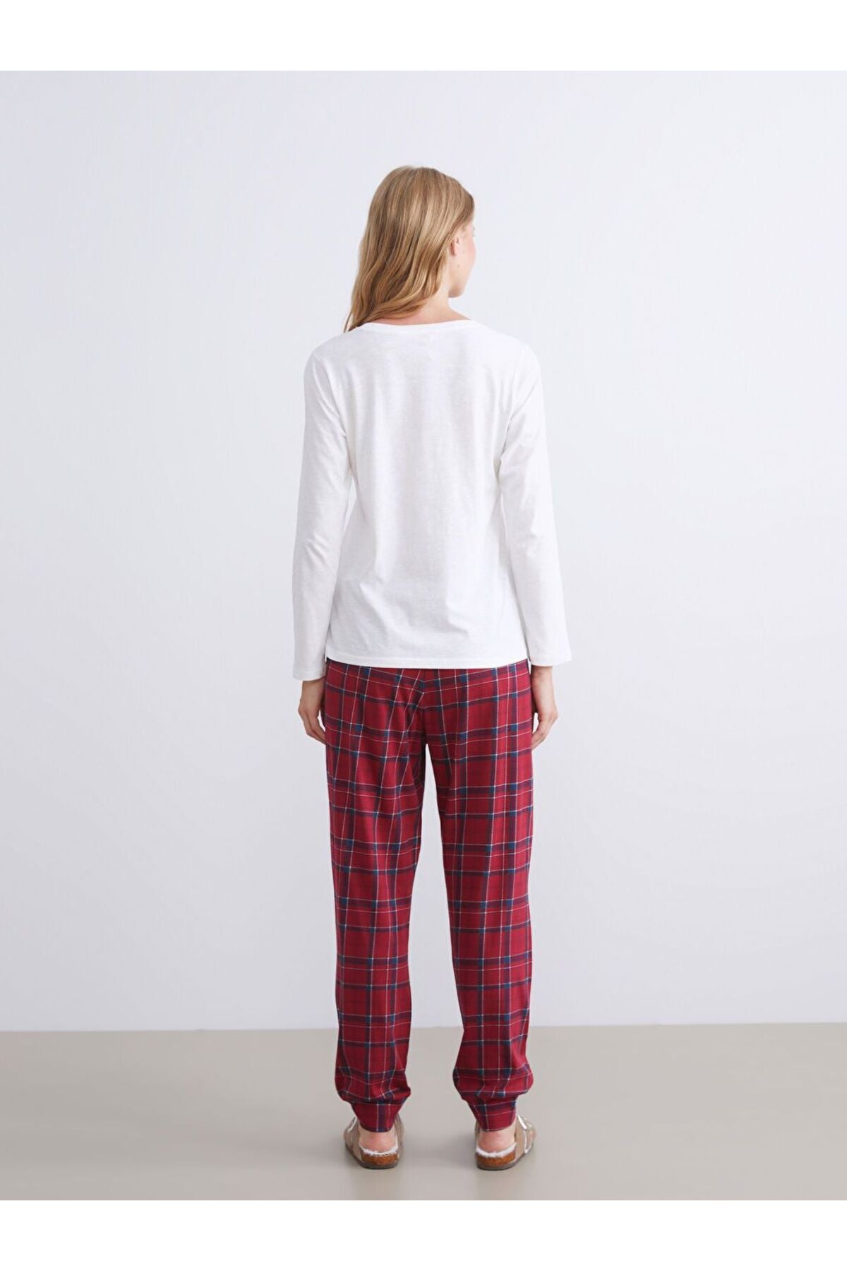 LC Waikiki Kadın Pijama Takımı W5FE07D8 - Bordo
