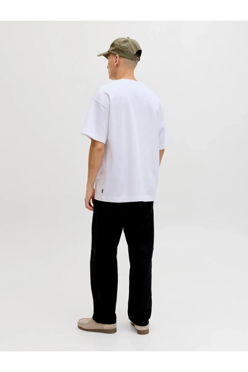 JACK&JONES JJEBARRON TEE SS O-NECK NOOS 12298906 - Beyaz