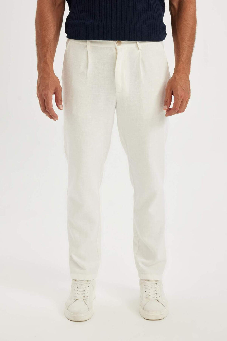 DeFacto D4251AX Erkek Pantolon - Beyaz