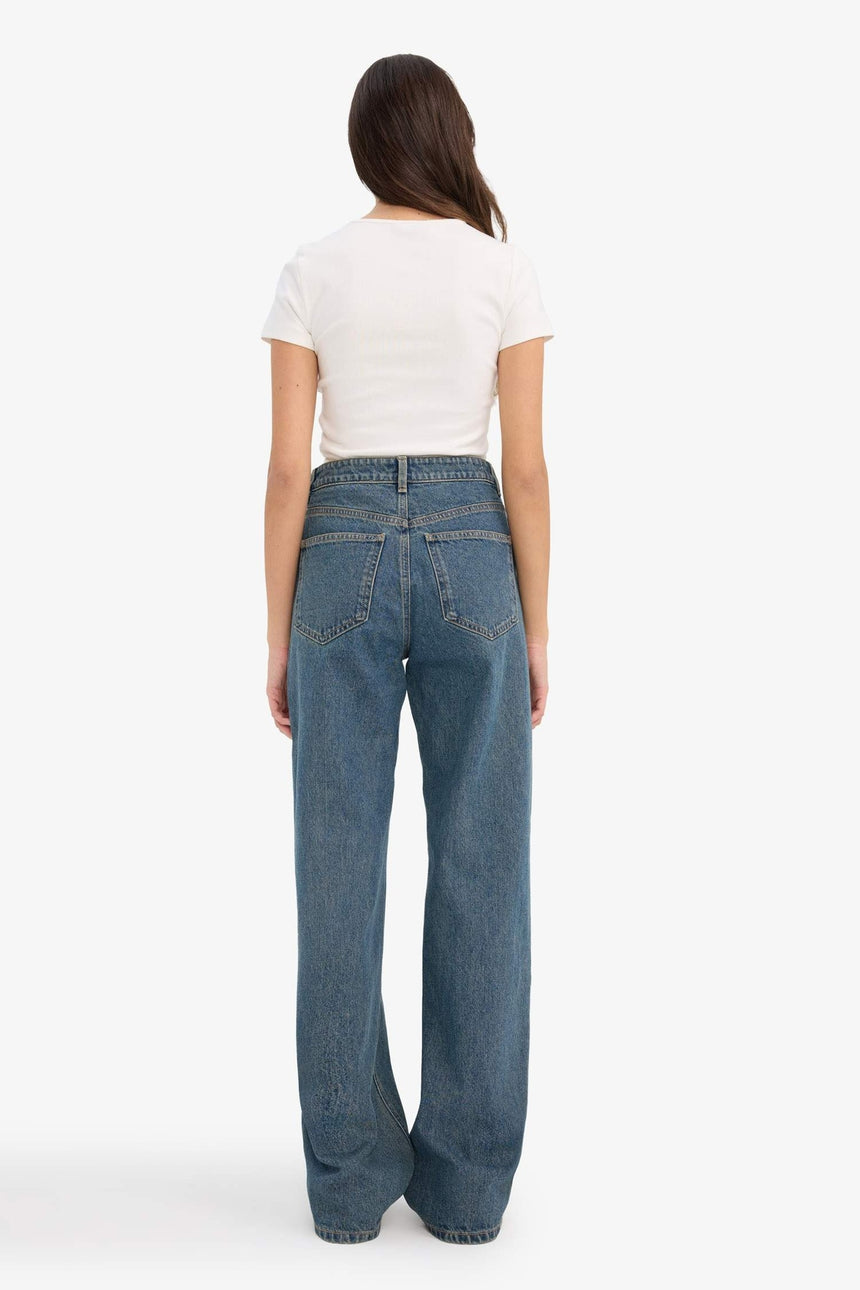 Defacto Kadın Trousers F9585AX - Mavi