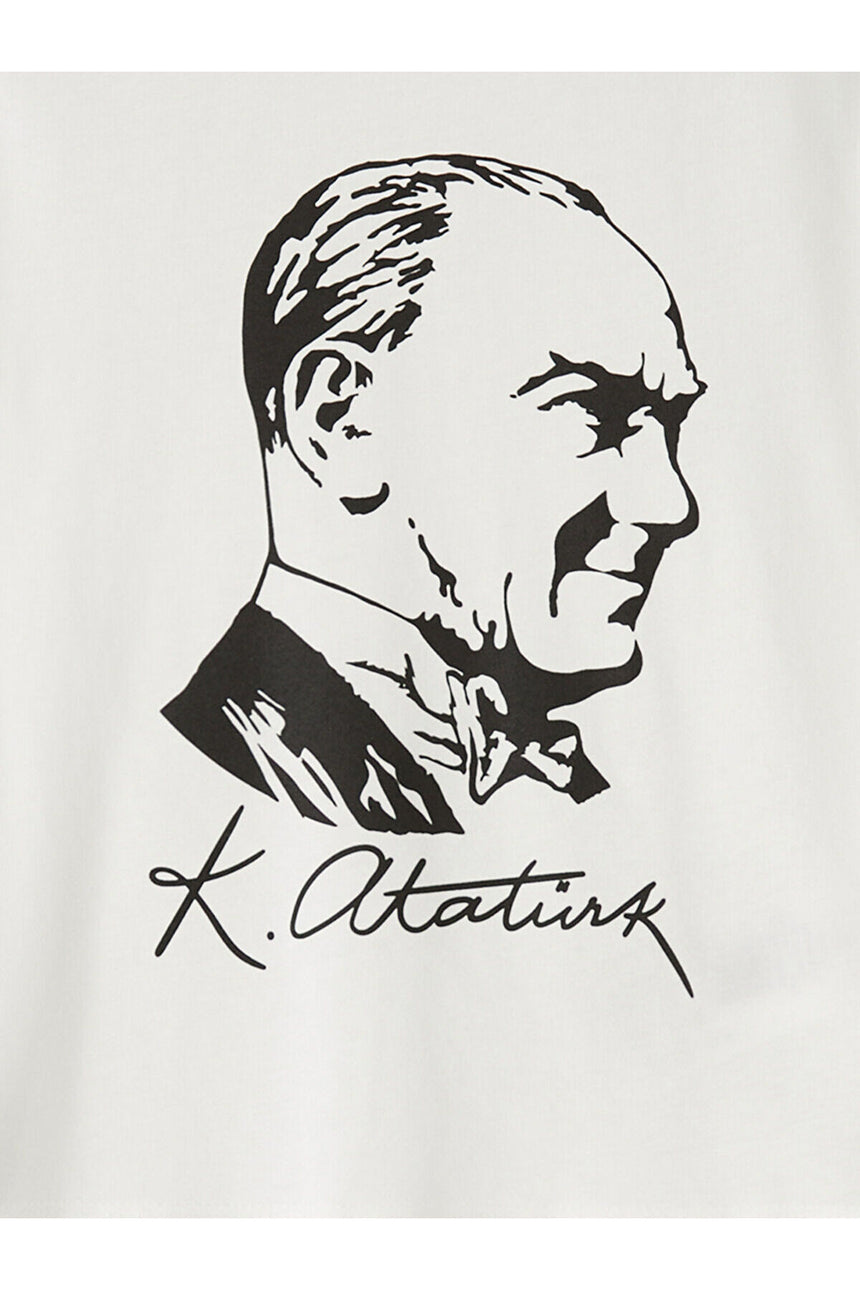 LC Waikiki Çocuk Kısa Kollu T-Shirt S68830D1 - Ekru