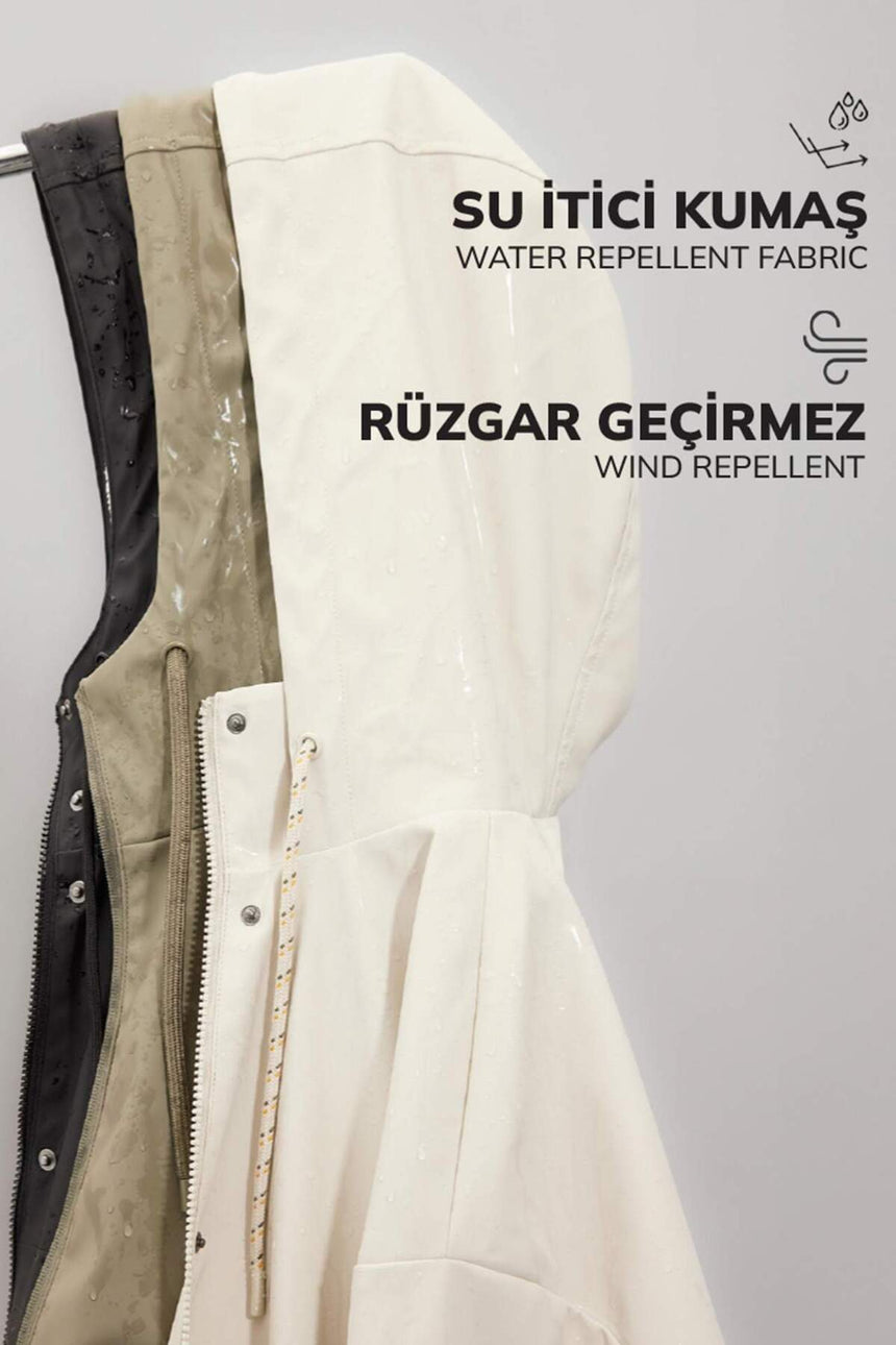 Defacto Kadın Raincoat A0982Ax - Koyu Yeşil
