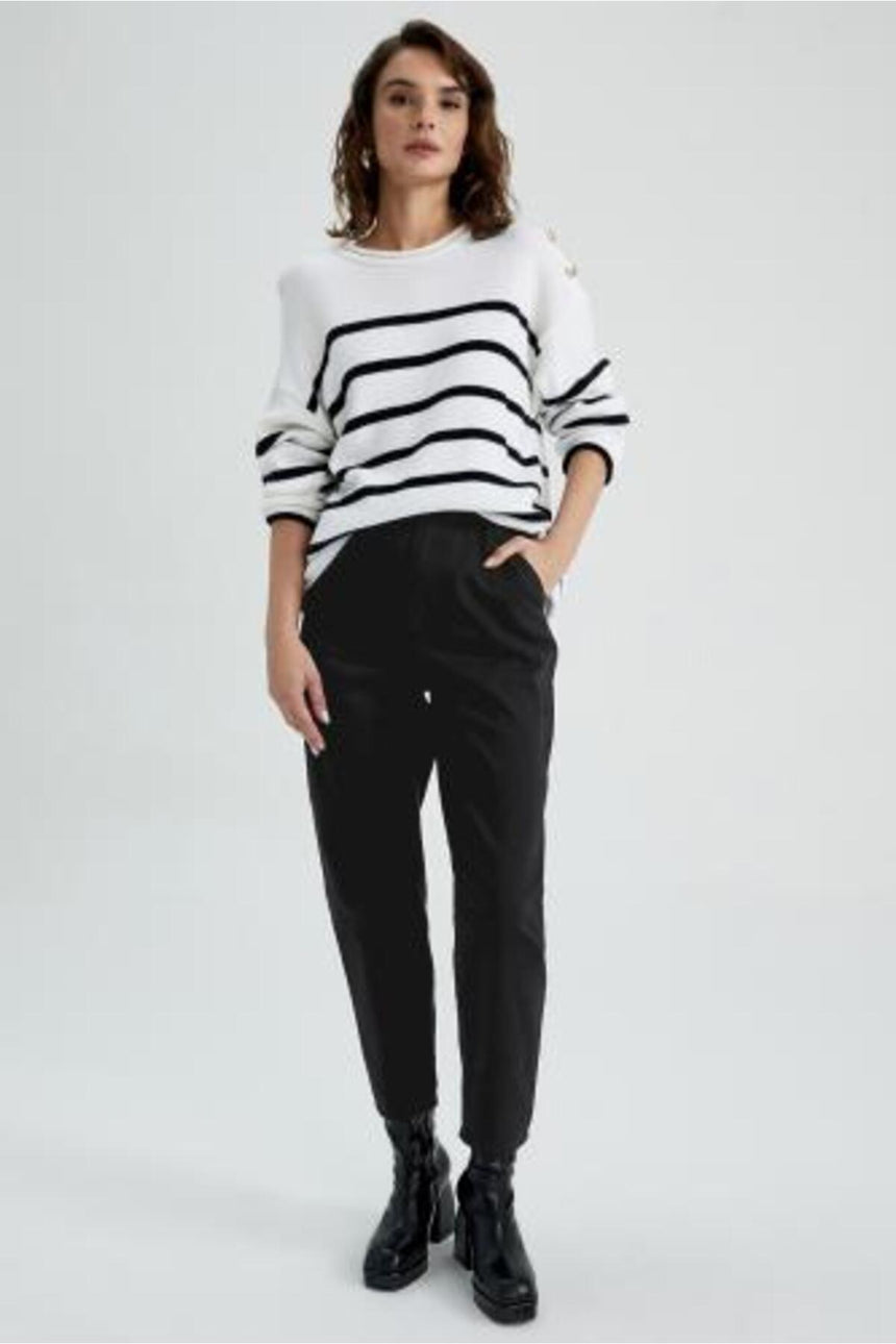 DeFacto Kadın Wide Leg Pantolon S2790AZ - Siyah