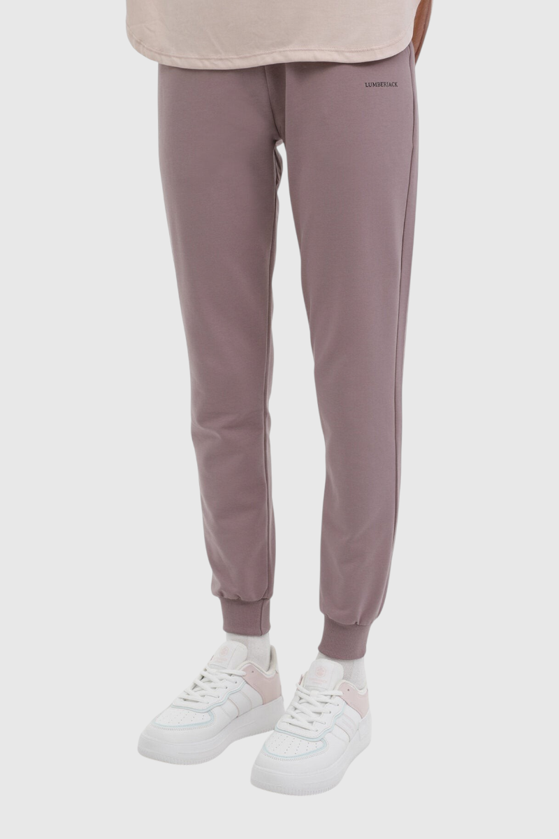 Sporline Lumberjack pastel mor renkli, jogger kesim, polyester karışımlı kadın eşofman altı
