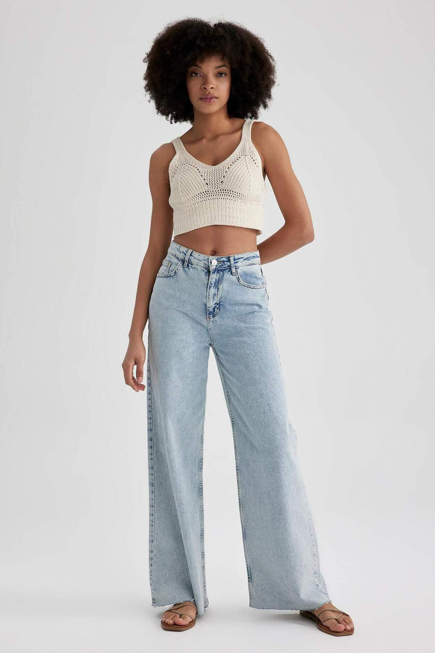 DeFacto Kadın Slim Fit Atlet A8433AX - Ekru