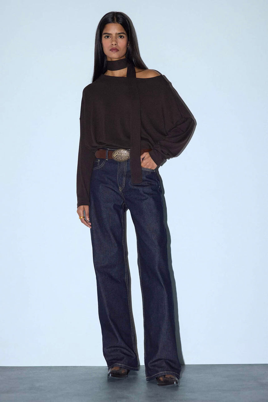 Defacto Kadın Denim D5123AX - Mavi/Siyah