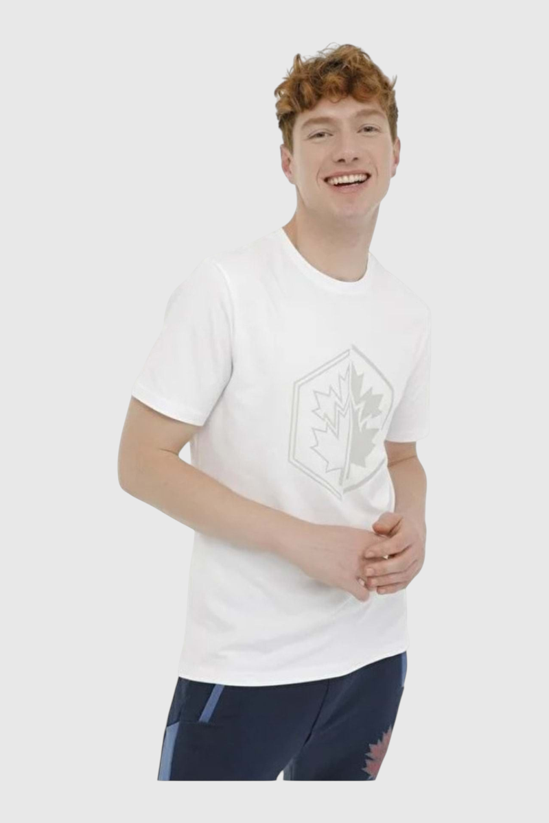 Sporline Lumberjack beyaz renkli, slim fit kesim, air mesh kumaşlı erkek tişörtü
