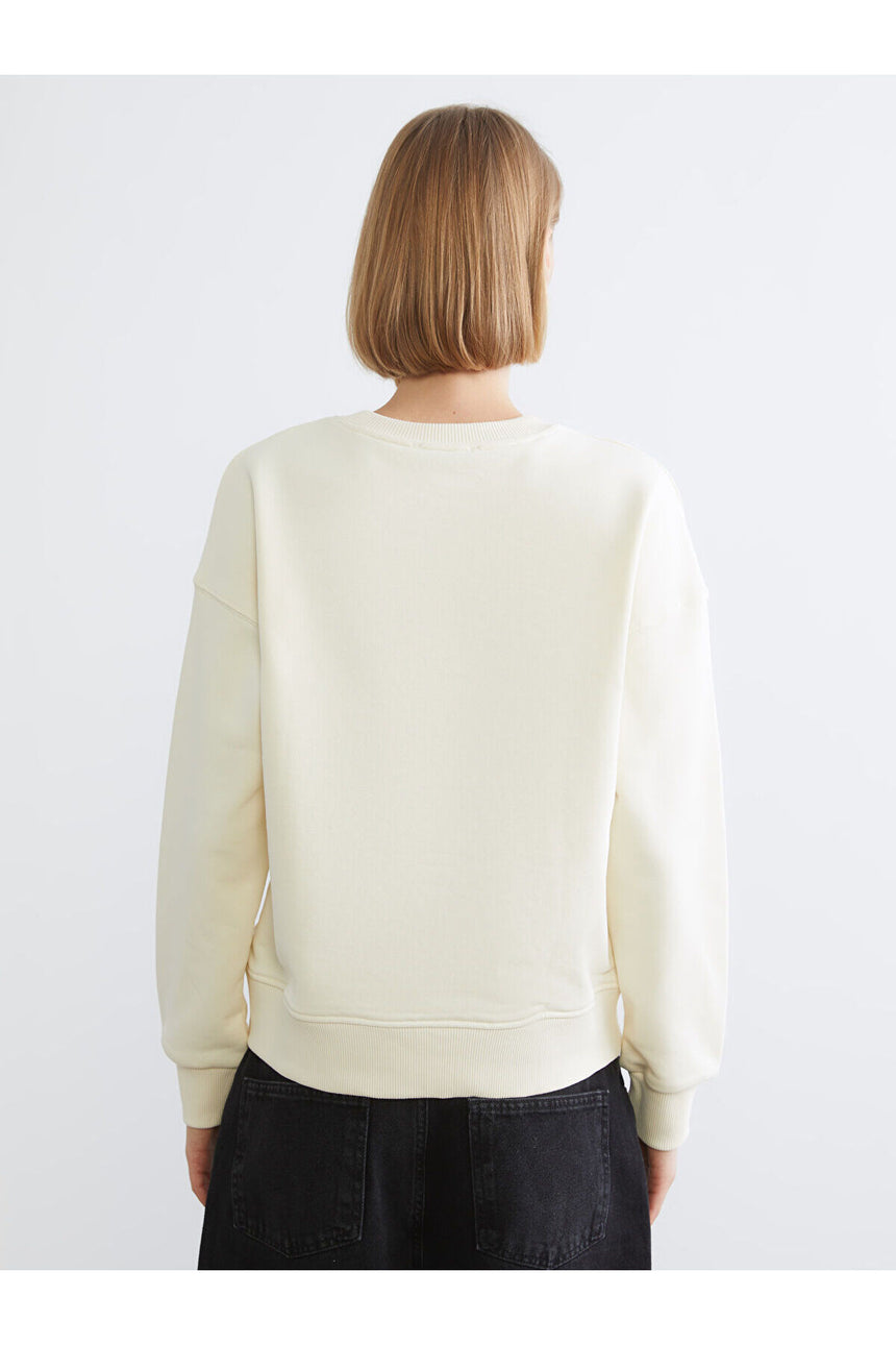 LC Waikiki Kadın Oversize Sweatshirt W5G611B8 - Açık Bej