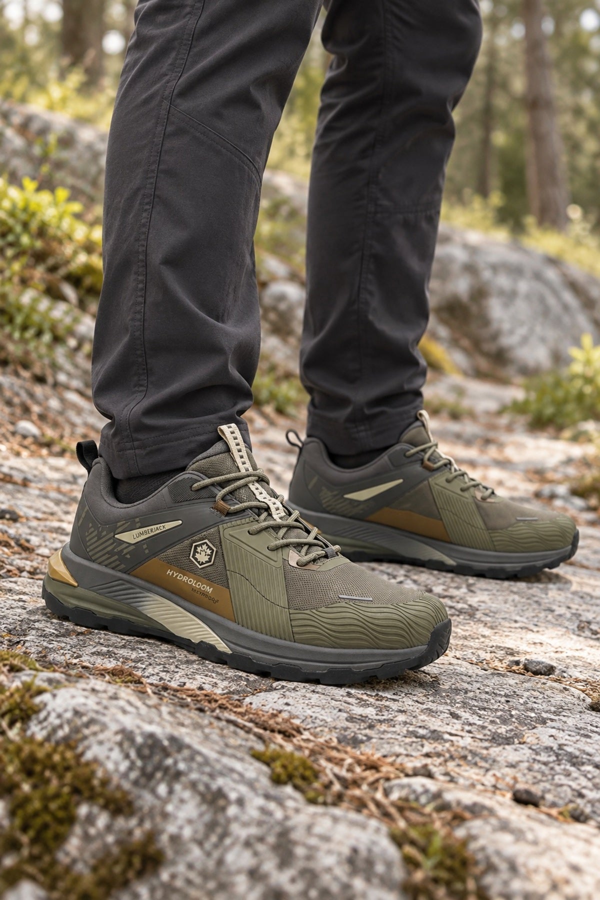 Lumberjack Erkek Tundra Outdoor Ayakkabı - Haki Koyu Gri