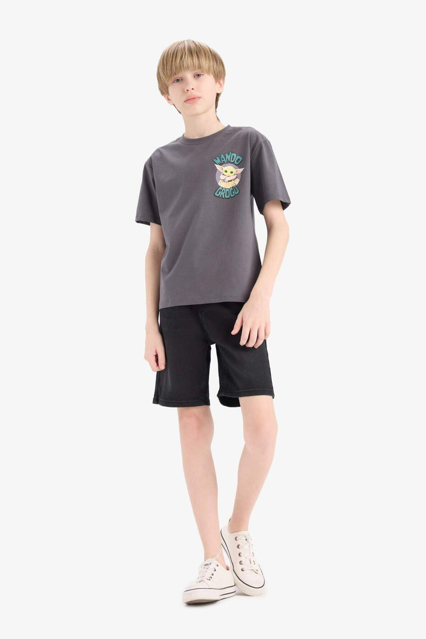 DeFacto D9572A8 Çocuk T-Shirt - Antrasit