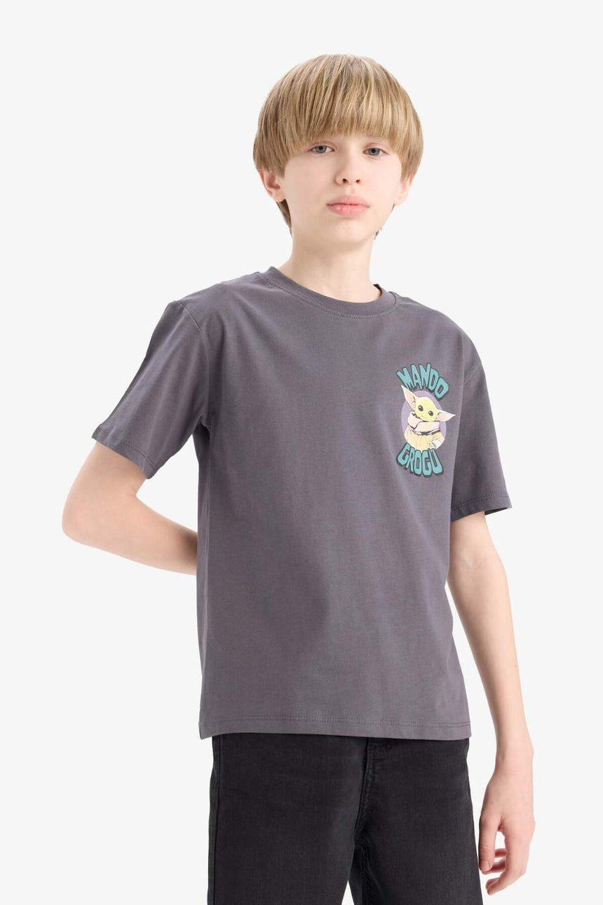 DeFacto D9572A8 Çocuk T-Shirt - Antrasit