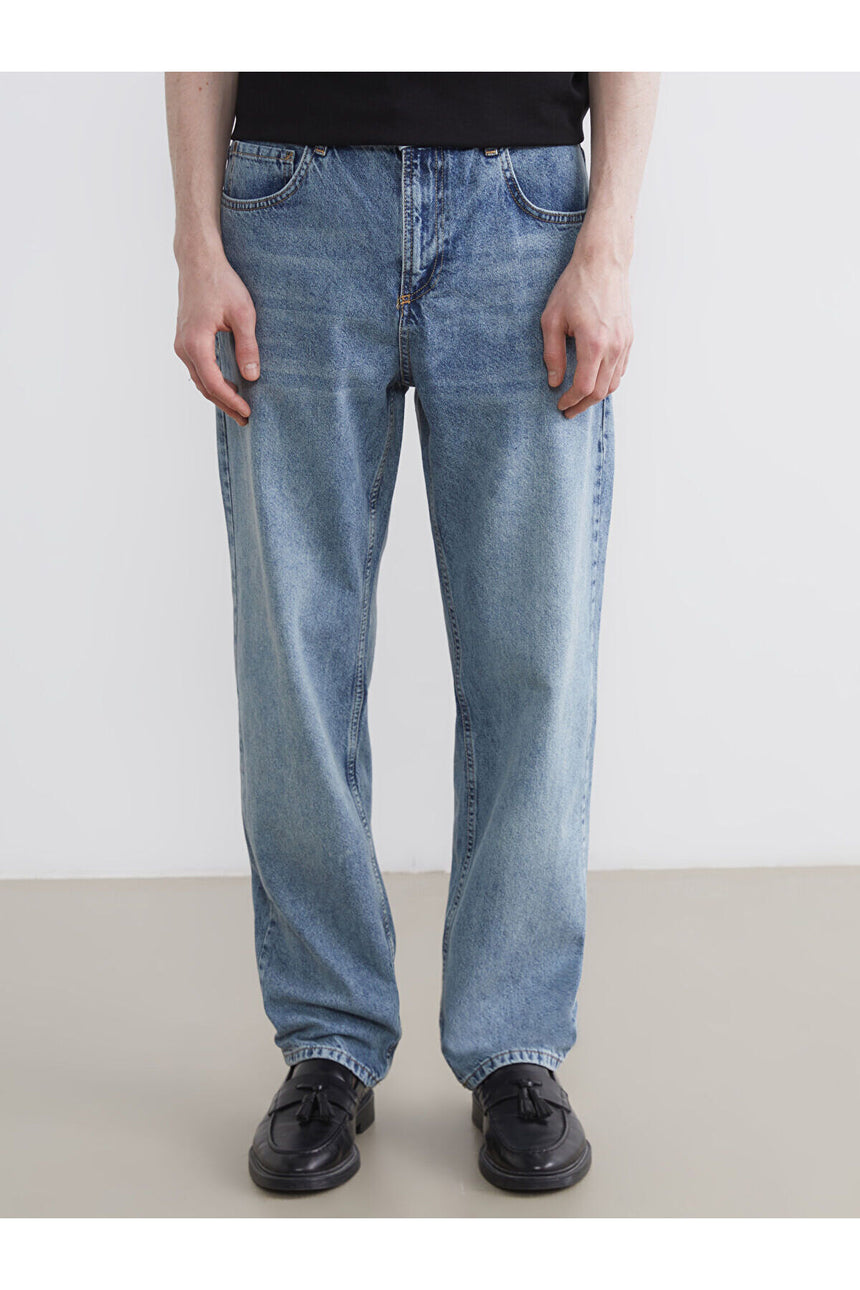 LC Waikiki Erkek Baggy Jean Pantolon S6CY81B8 - İndigo Mavi