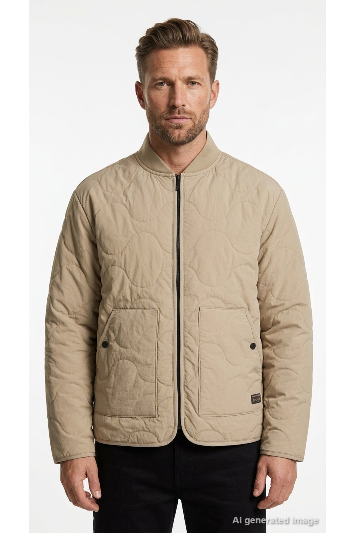 Jack & Jones Axel Erkek Kapitone Mont 12298748 - Kahverengi