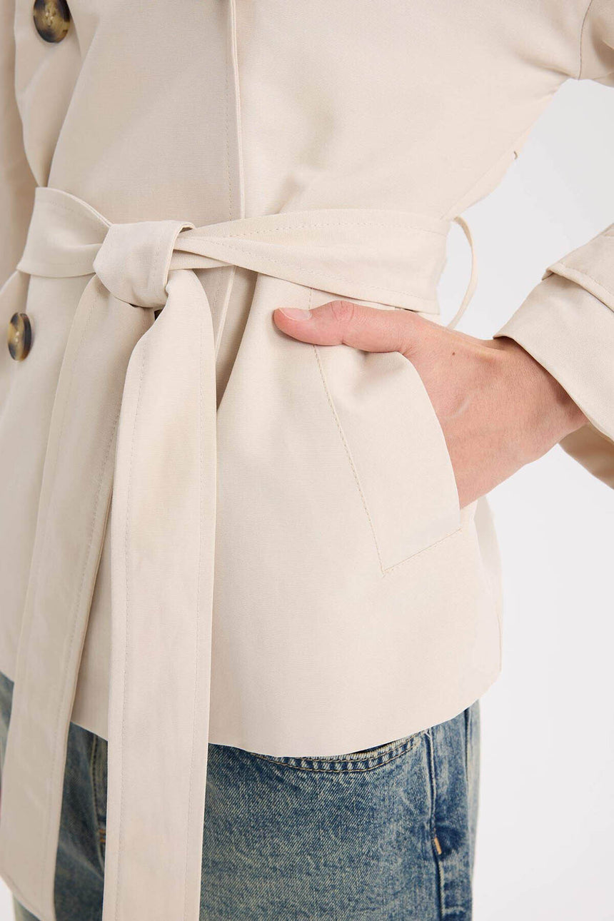 Defacto Kadın Trenchcoat B9705Ax - Kum Beji