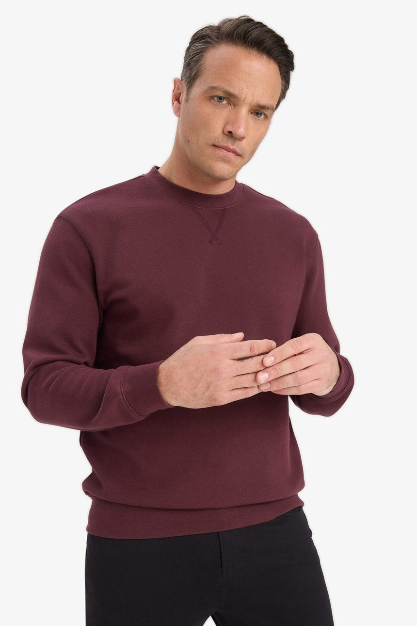 DeFacto Erkek Sweatshirt E8339AX - Bordo