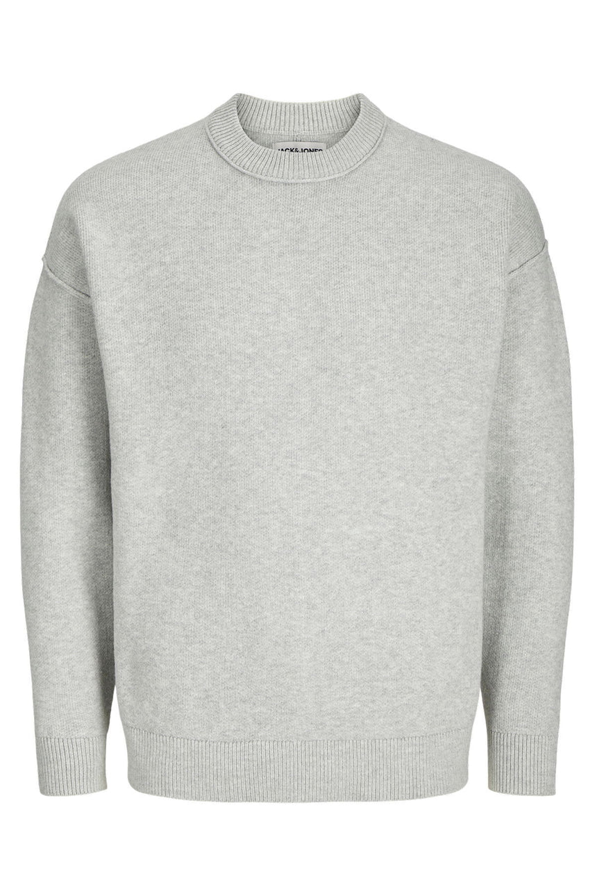 JACK&JONES JORVESTERBRO SWEAT QUARTER ZIP HN NOOS 12268183 - Açık Gri