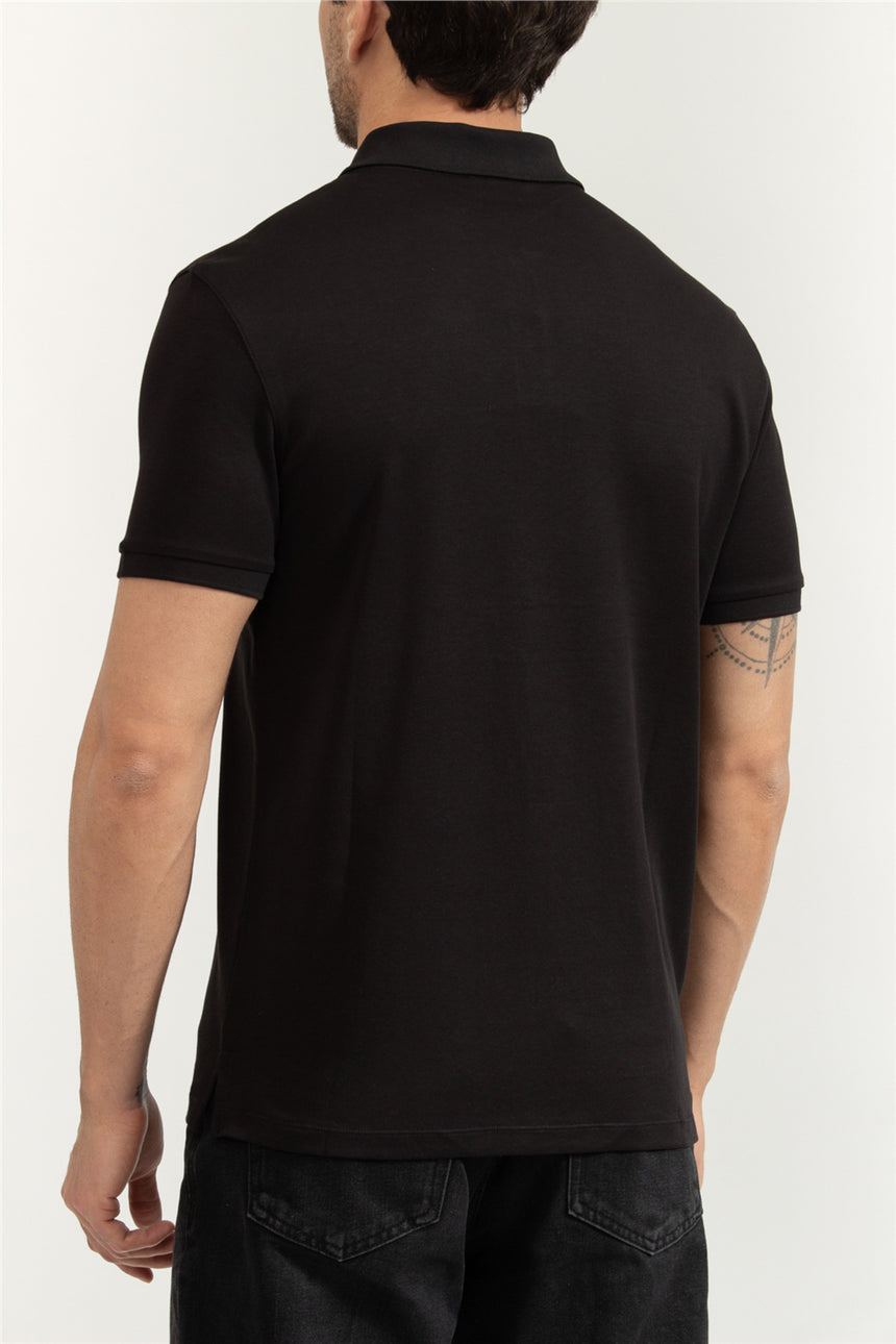 Calvin Klein Erkek SS SUPIMA ZIP POLO LV04LE255G - Siyah