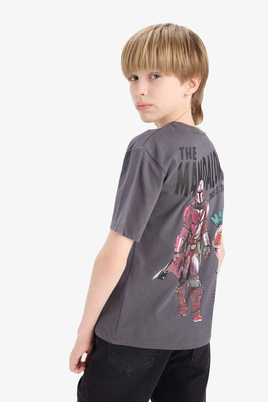 DeFacto D9572A8 Çocuk T-Shirt - Antrasit