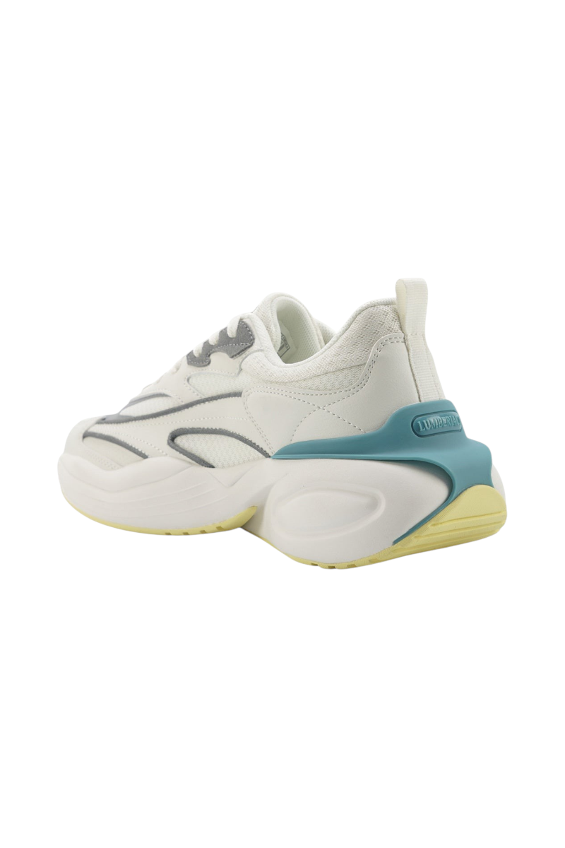 Sporline Lumberjack kırık beyaz erkek sneaker, tekstil ve PU karışımlı modern günlük spor ayakkabı tasarımı.